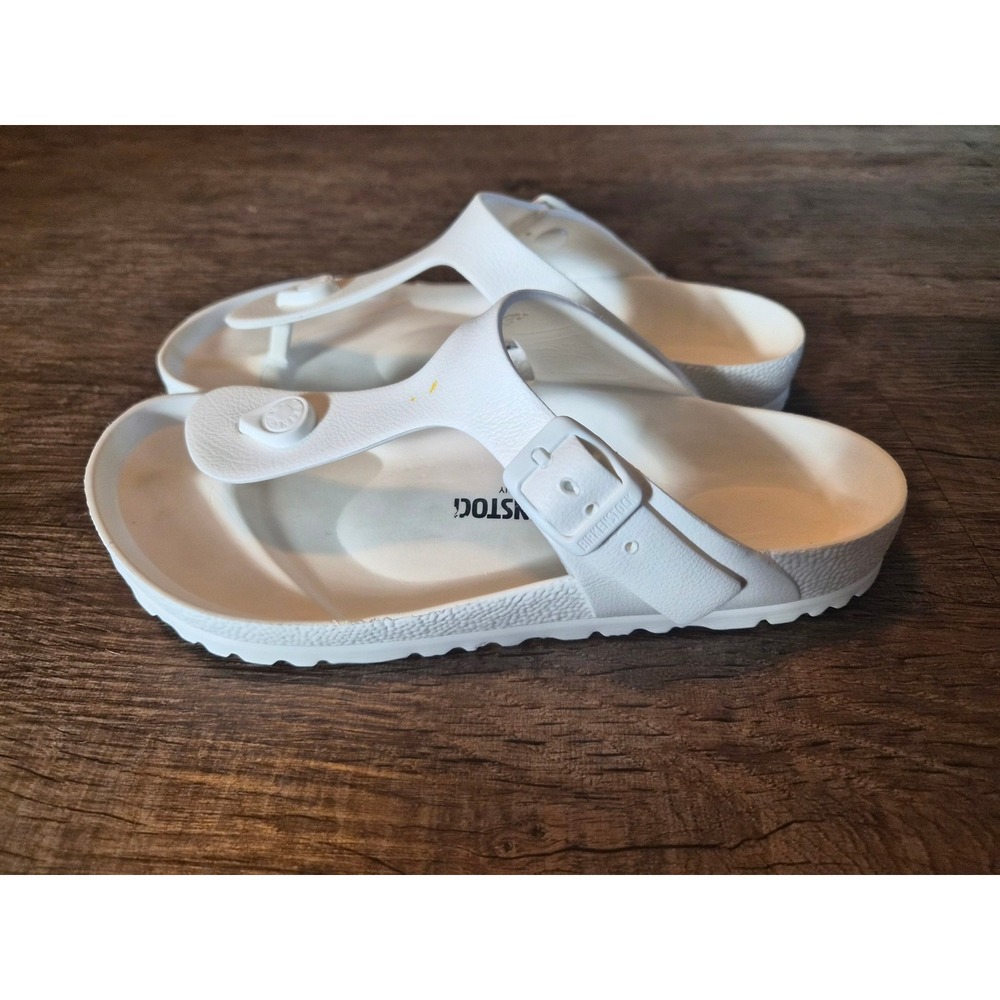 Birkenstock Gizeh EVA White Thong Sandals Womens 38 Size 7-7.5 Waterproof Slides